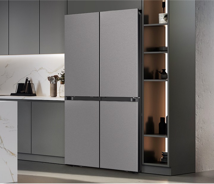 Custom panel refrigerator in modern kitchen