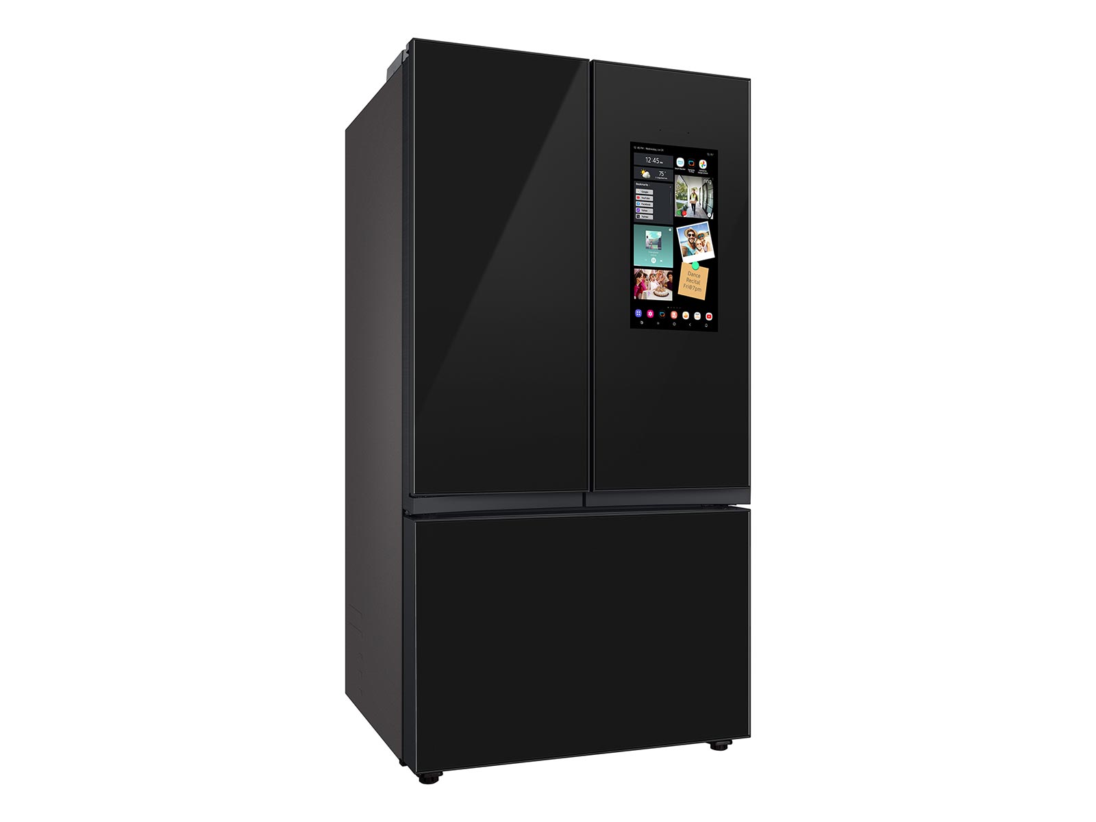 Thumbnail image of Bespoke 3-Door French Door Refrigerator (30 cu. ft.) – with Family Hub™ in Charcoal Glass