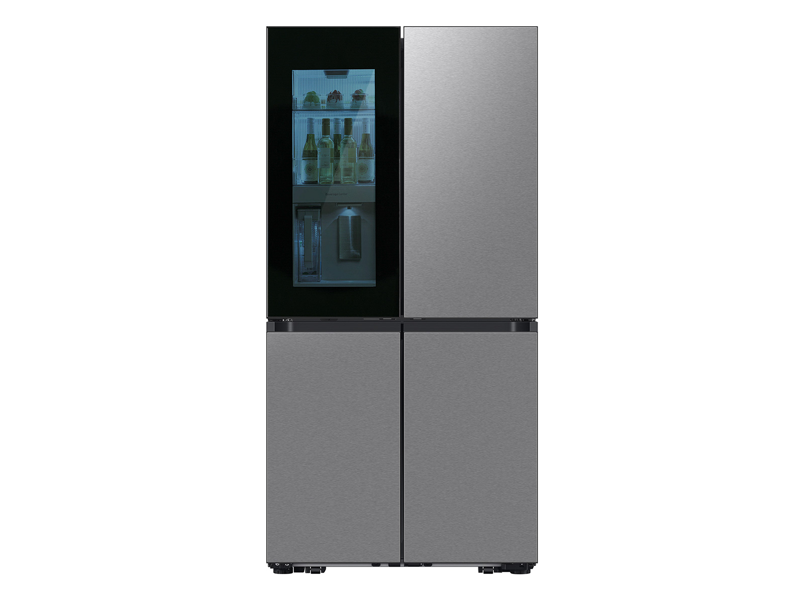 Thumbnail image of Bespoke Counter Depth 4-Door Flex™ Refrigerator (23 cu. ft.) with Beverage Zone™ and Auto Open Door in Stainless Steel
