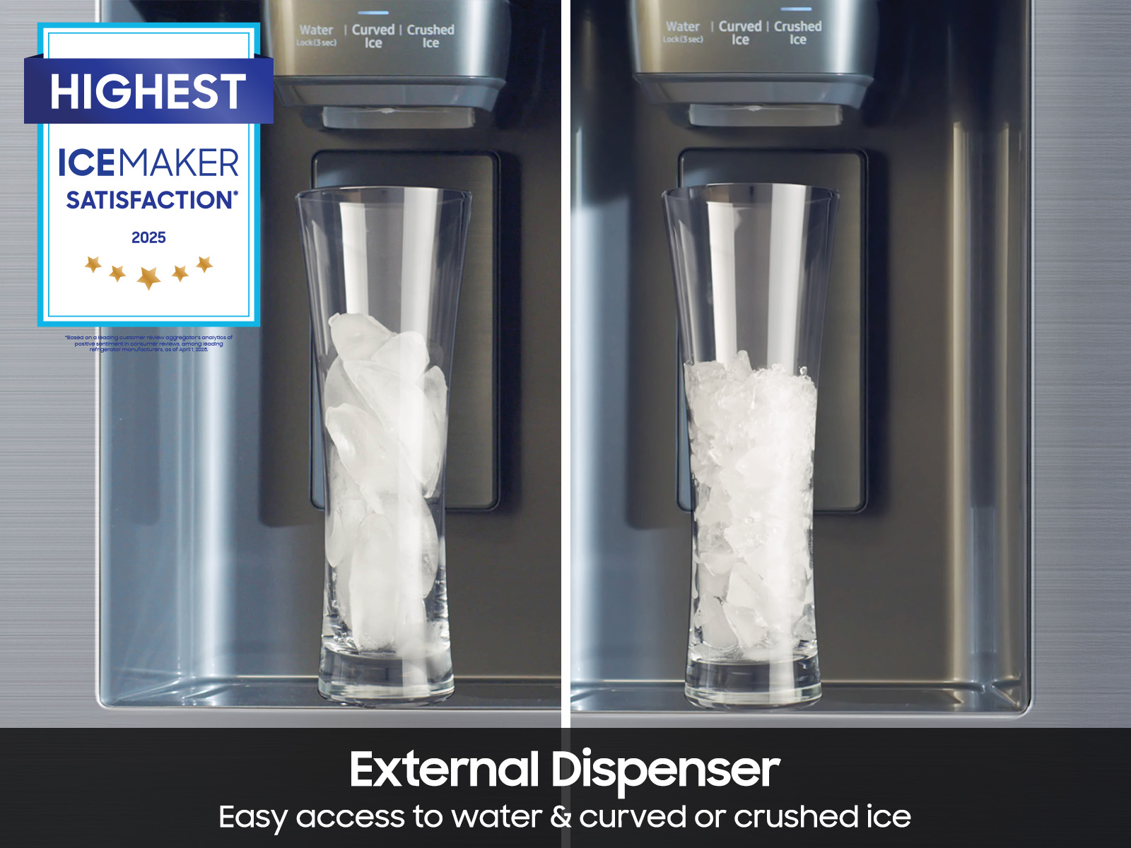Thumbnail image of 22 cu. ft. Counter Depth Side-by-Side Refrigerator with Touch Screen Family Hub&trade; in Stainless Steel