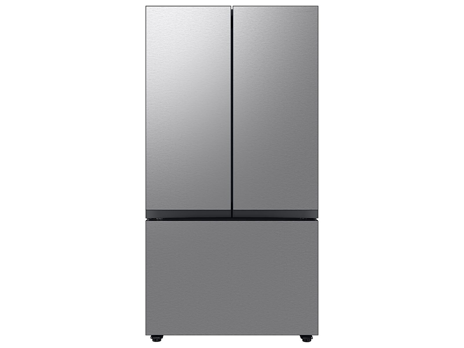 Samsung Bespoke 3-Door French Door Refrigerator (24 cu. ft.) with AutoFill Water Pitcher in Stainless Steel(RF24BB6200QLAA)
