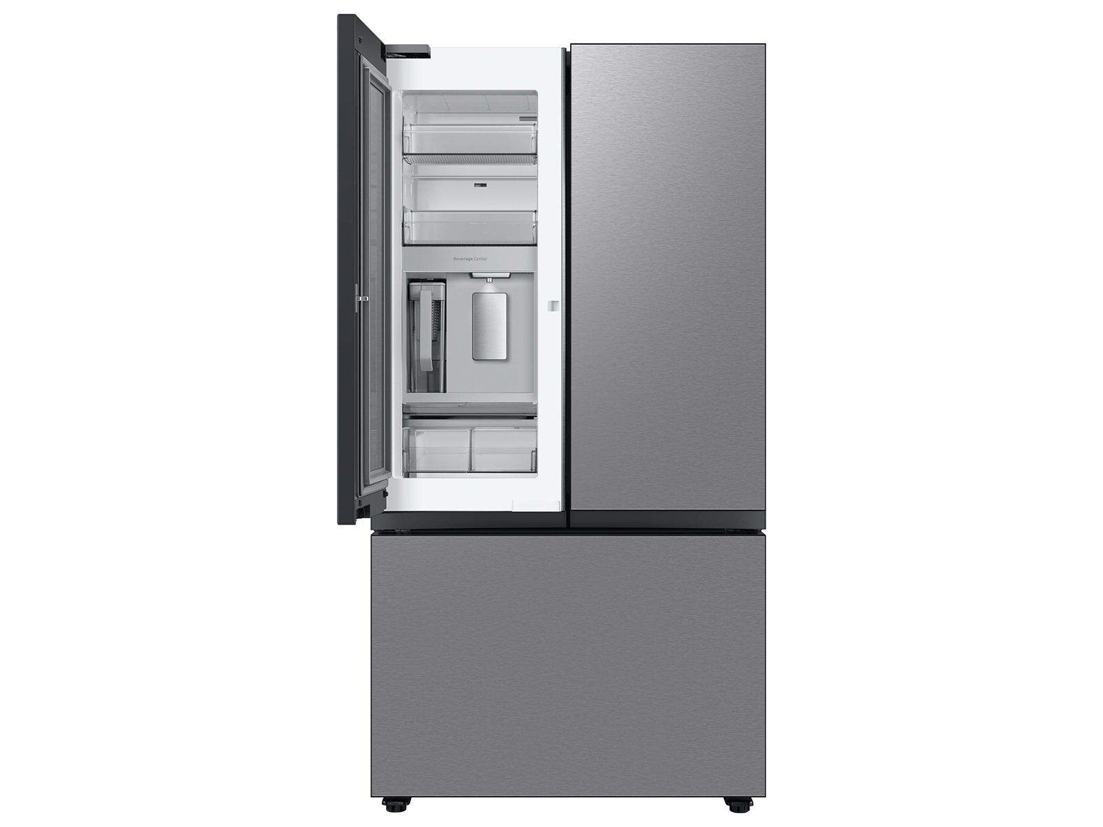 Thumbnail image of Bespoke 3-Door French Door Refrigerator (24 cu. ft.) with Beverage Center™ in Stainless Steel