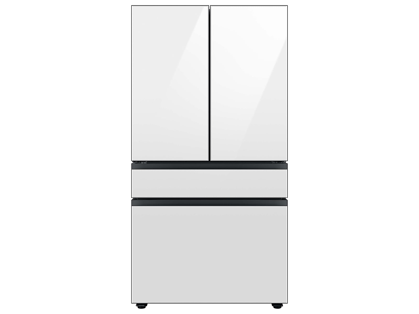 Samsung Bespoke 4-Door French Door Refrigerator (23 cu. ft.) with AutoFill Water Pitcher in White Glass(RF23BB820012AA)