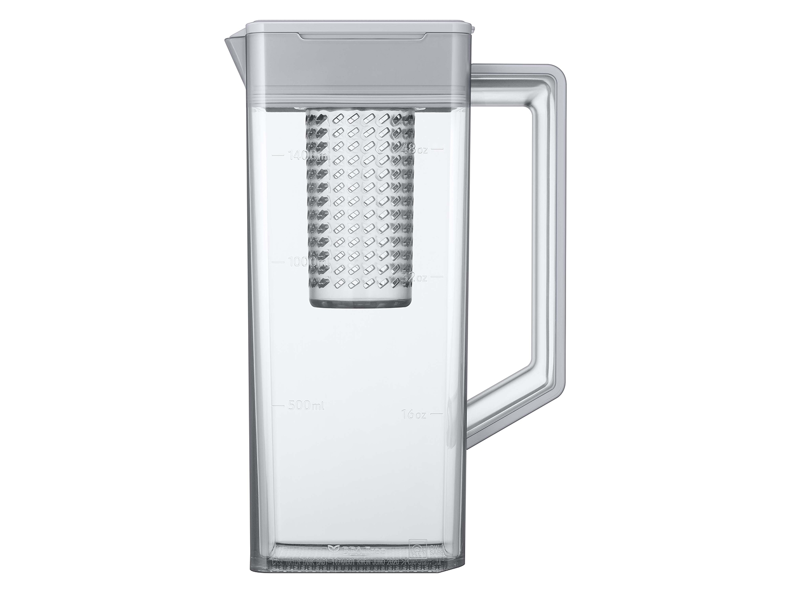 Samsung - Bespoke 23 Cu. ft Counter Depth 4-Door French Door Refrigerator with Autofill Water Pitcher - White Glass