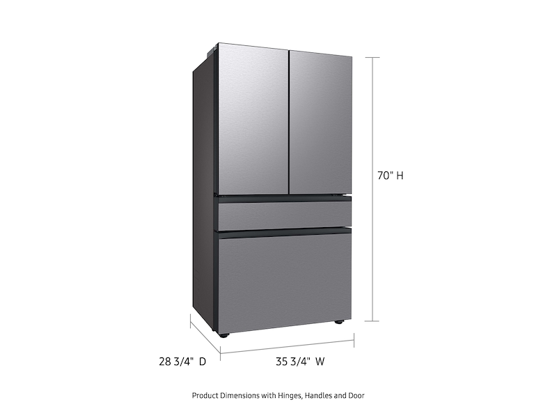 Bespoke 4-Door French Door Refrigerator (23 cu. ft.) with AutoFill Water Pitcher in Stainless Steel