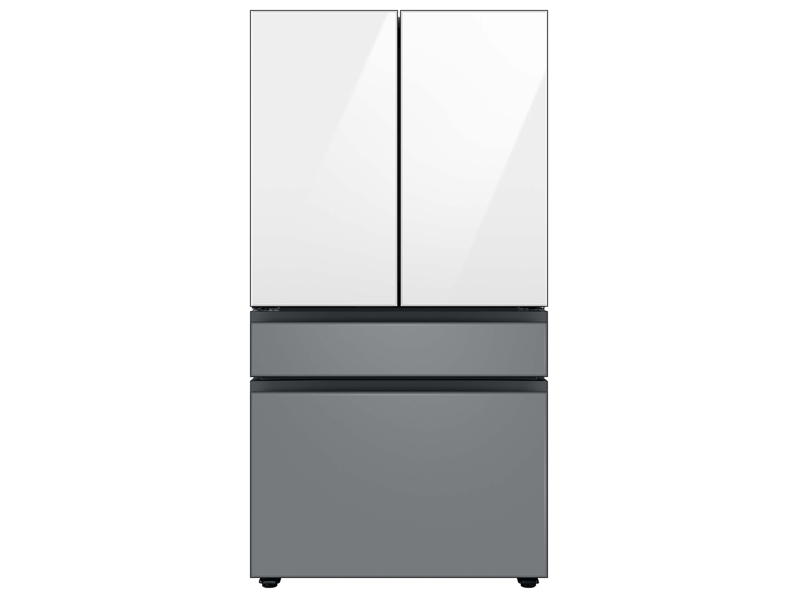 Thumbnail image of Bespoke 4-Door French Door Refrigerator Panel in White Glass - Top Panel
