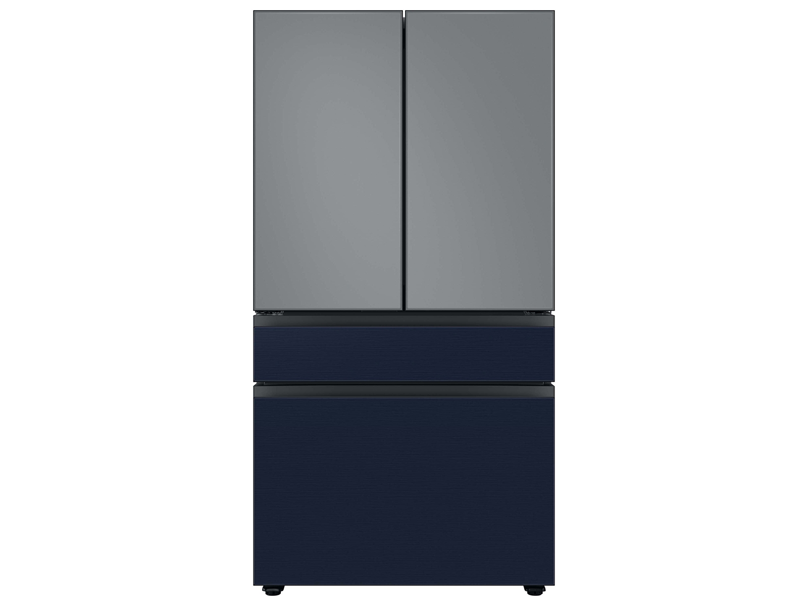 Thumbnail image of Bespoke 4-Door French Door Refrigerator Panel in Matte Grey Glass - Top Panel