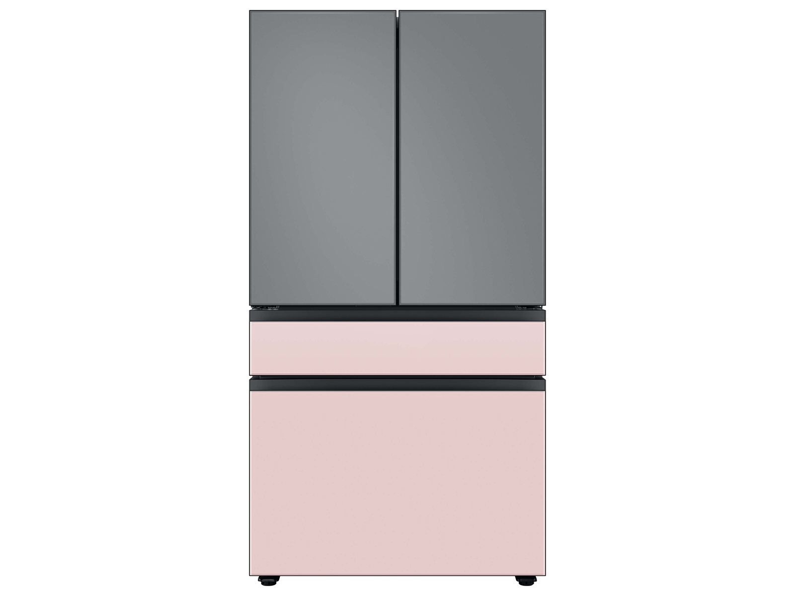 Thumbnail image of Bespoke 4-Door French Door Refrigerator Panel in Matte Grey Glass - Top Panel