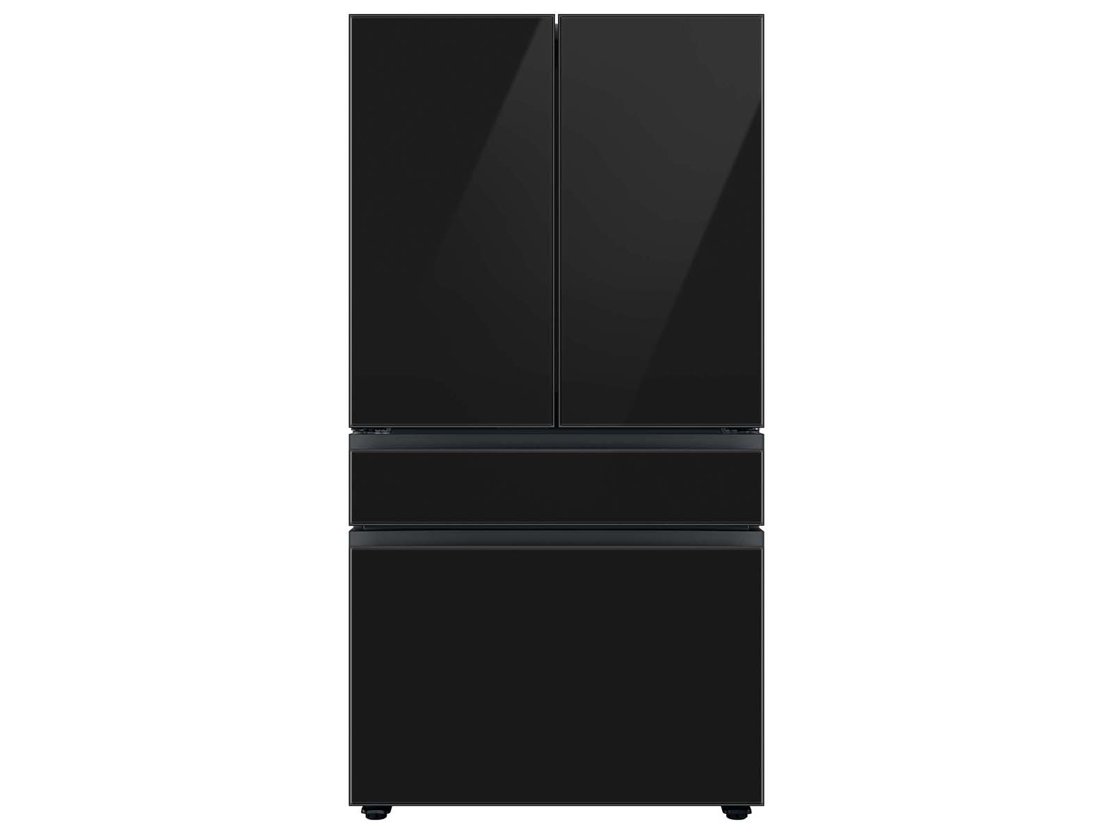 Bespoke 4-Door French Door Refrigerator Panel in Charcoal Glass - Top ...