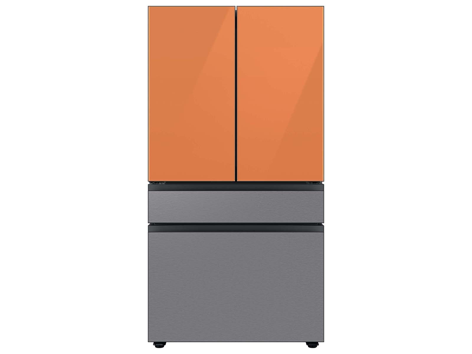 Thumbnail image of Bespoke 4-Door French Door Refrigerator Panel in Clementine Glass - Top Panel