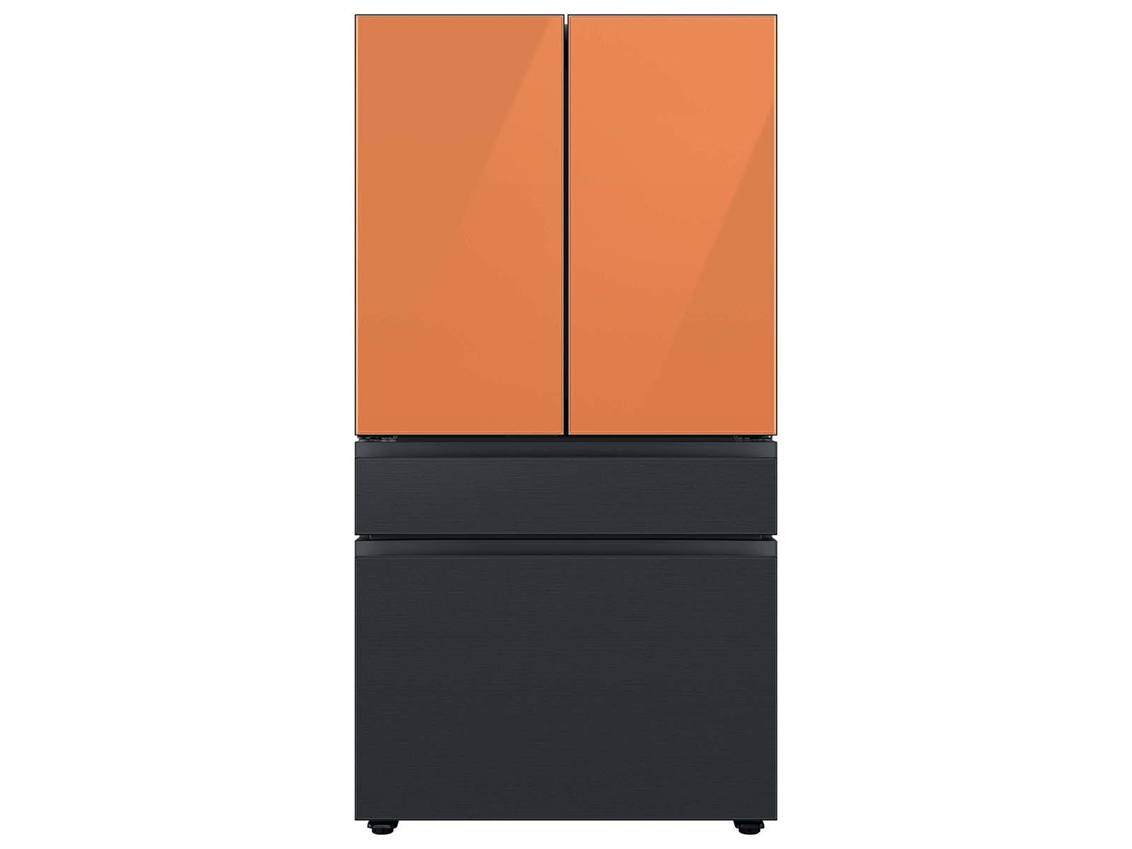 Thumbnail image of Bespoke 4-Door French Door Refrigerator Panel in Clementine Glass - Top Panel