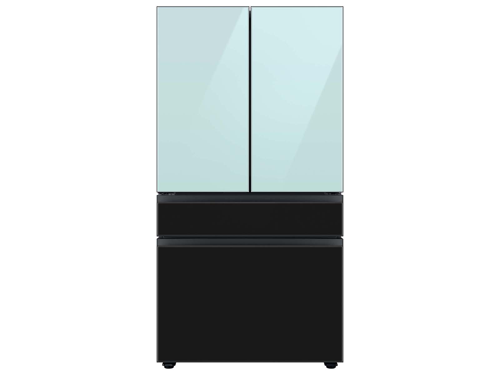 Thumbnail image of Bespoke 4-Door French Door Refrigerator Panel in Morning Blue Glass - Top Panel
