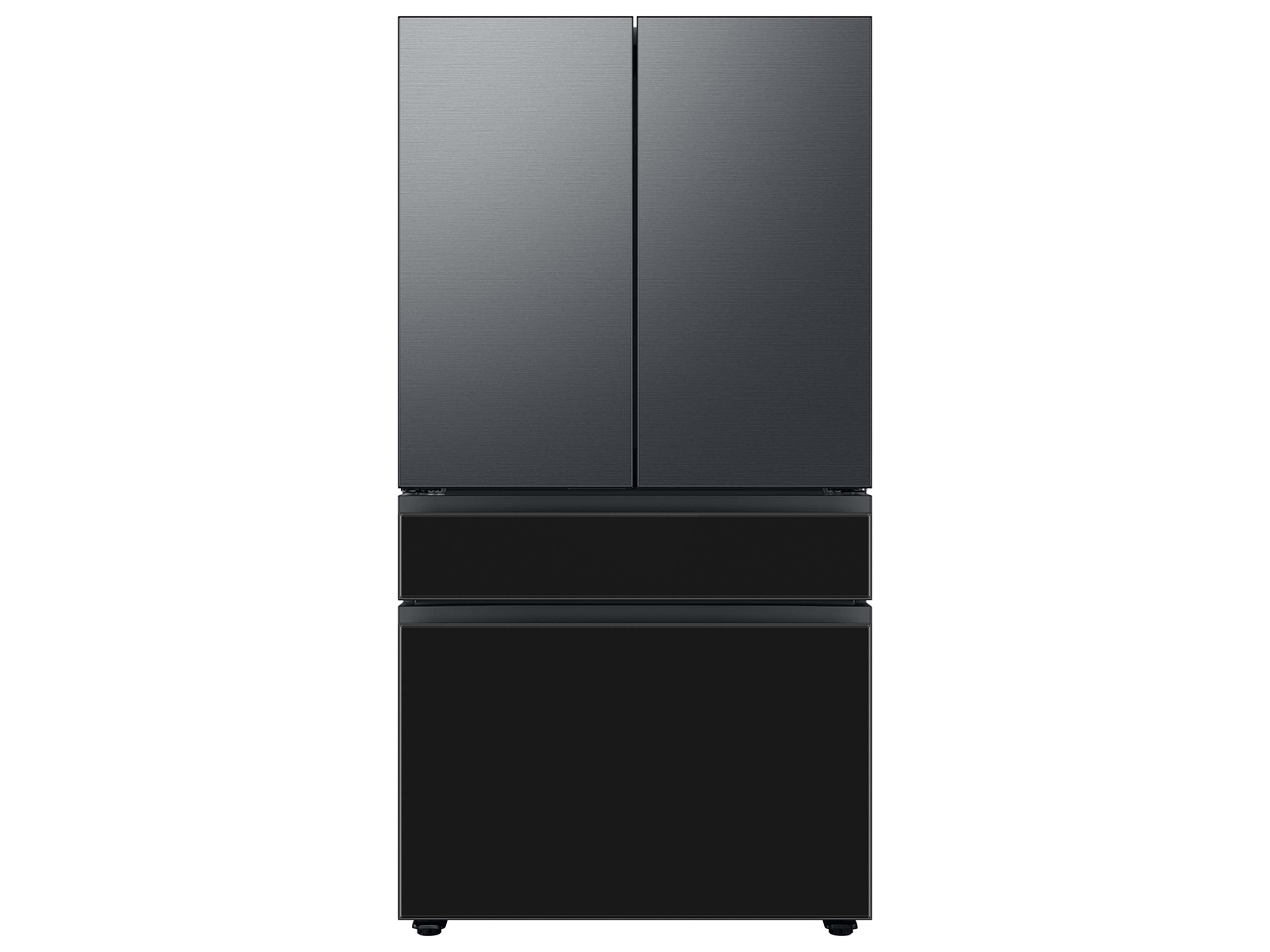 Bespoke 4-Door French Door Refrigerator Panel in Matte Black Steel ...