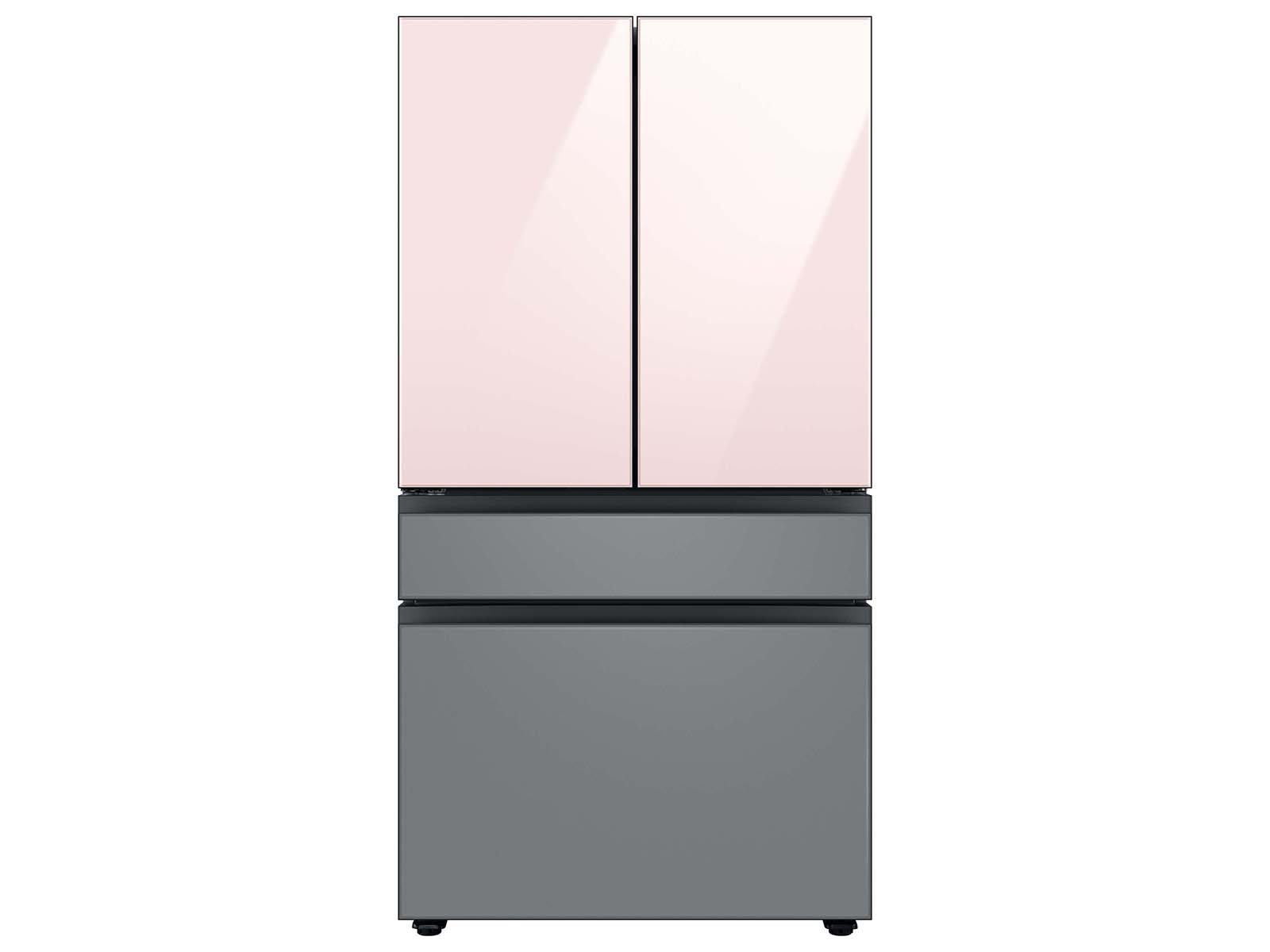 Thumbnail image of Bespoke 4-Door French Door Refrigerator Panel in Pink Glass - Top Panel