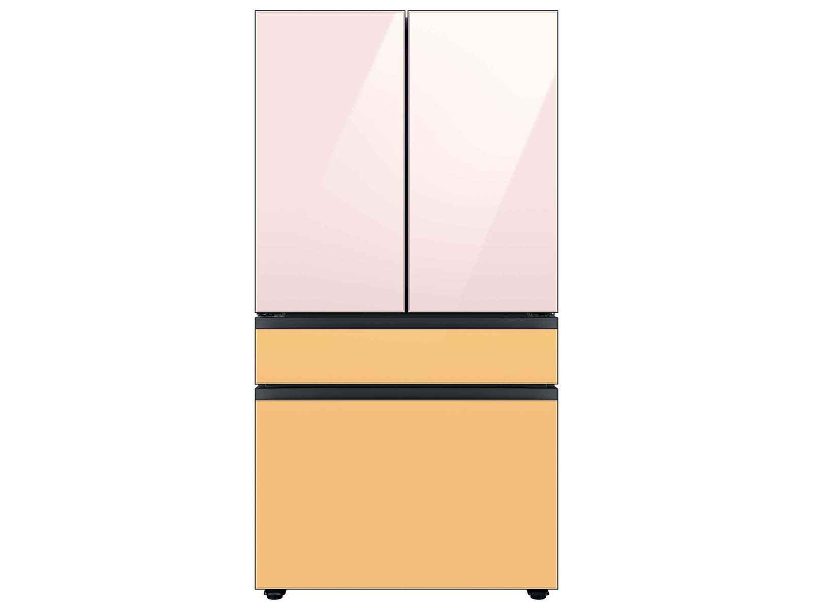 Thumbnail image of Bespoke 4-Door French Door Refrigerator Panel in Pink Glass - Top Panel