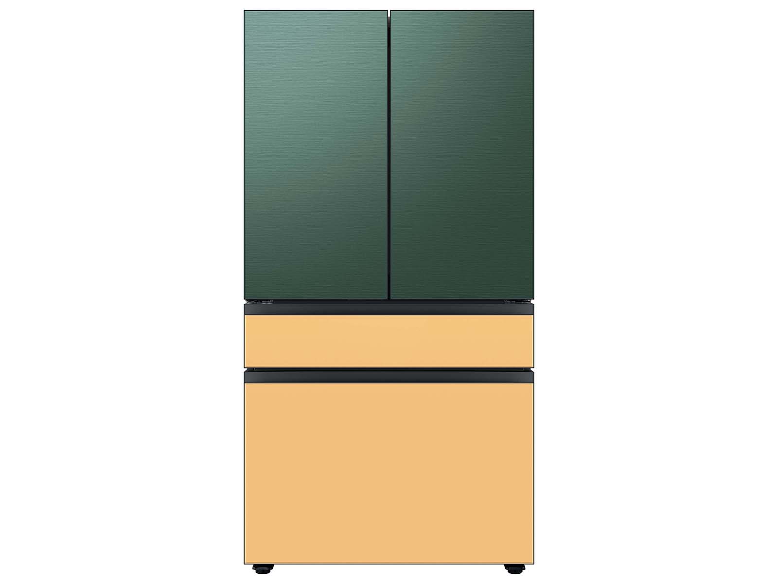 Thumbnail image of Bespoke 4-Door French Door Refrigerator Panel in Emerald Green Steel - Top Panel