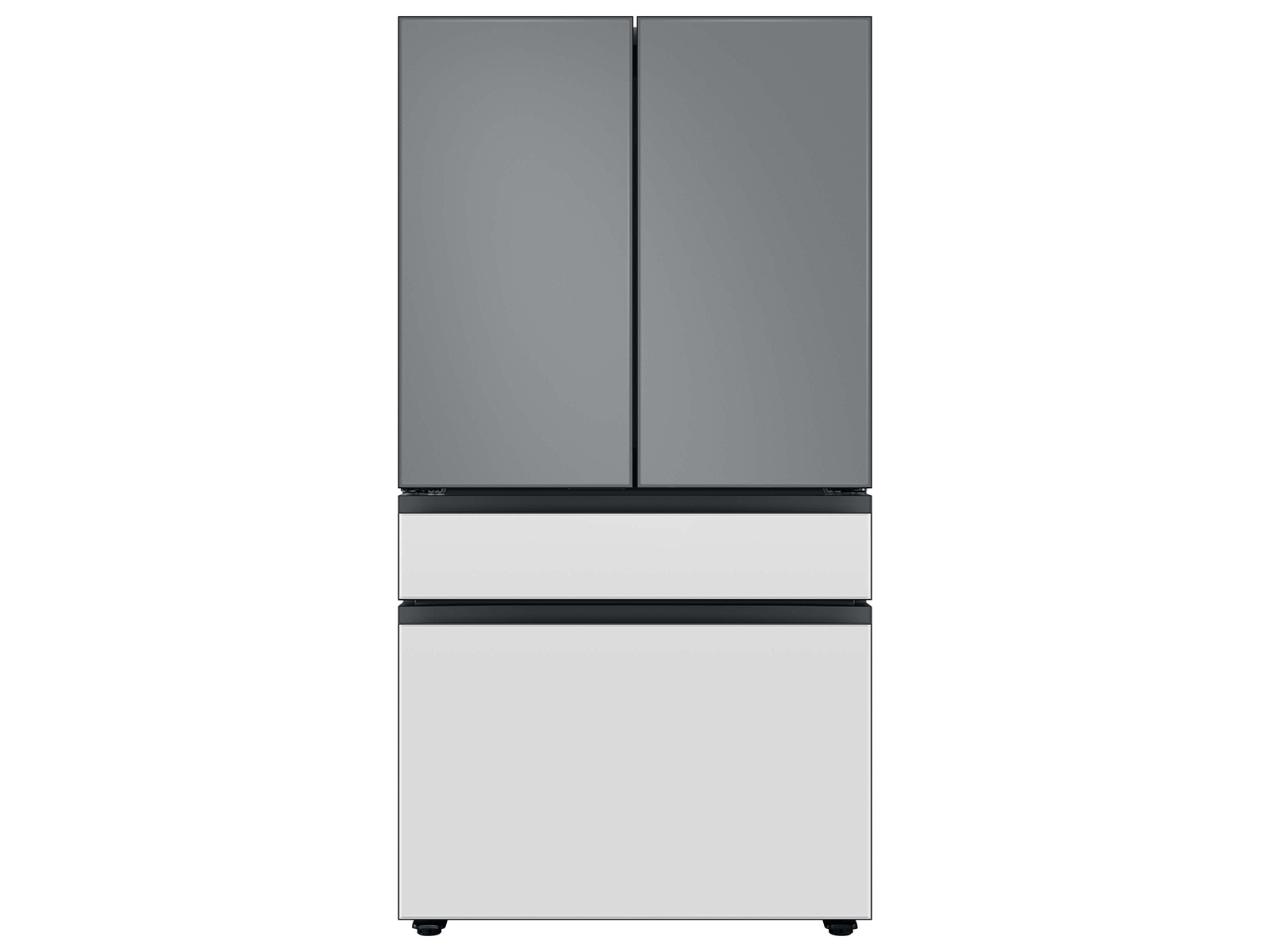 Thumbnail image of Bespoke 4-Door French Door Refrigerator Panel in White Glass - Bottom Panel