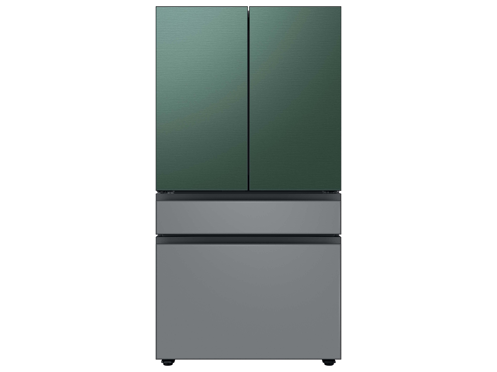 Bespoke 4-Door French Door Refrigerator Panel in Grey Glass Bottom ...