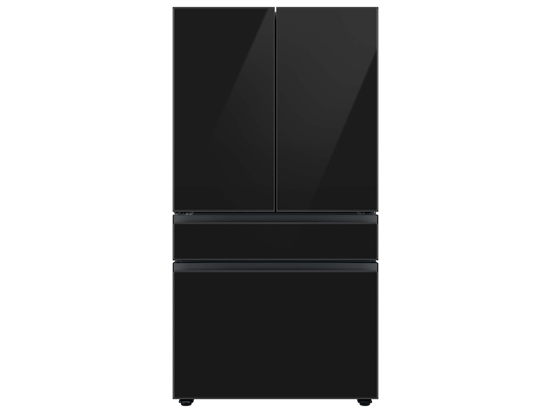 Bespoke 4-Door French Door Refrigerator (29 cu. ft.) with Customizable Door Panel Colors and Beverage Center&trade; in Charcoal Glass