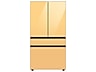 Thumbnail image of Bespoke 4-Door French Door Refrigerator Panel in Sunrise Yellow Glass - Bottom Panel