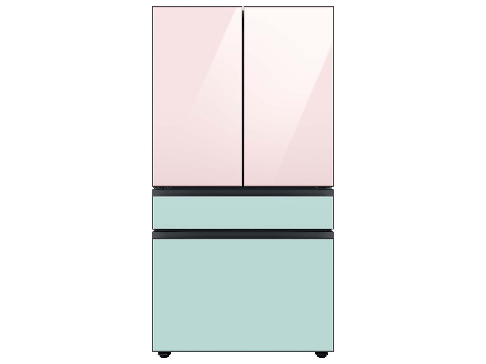 Thumbnail image of Bespoke 4-Door French Door Refrigerator Panel in Morning Blue Glass - Bottom Panel