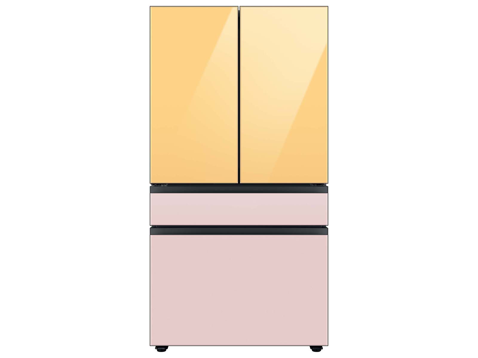 Thumbnail image of Bespoke 4-Door French Door Refrigerator Panel in Pink Glass - Bottom Panel