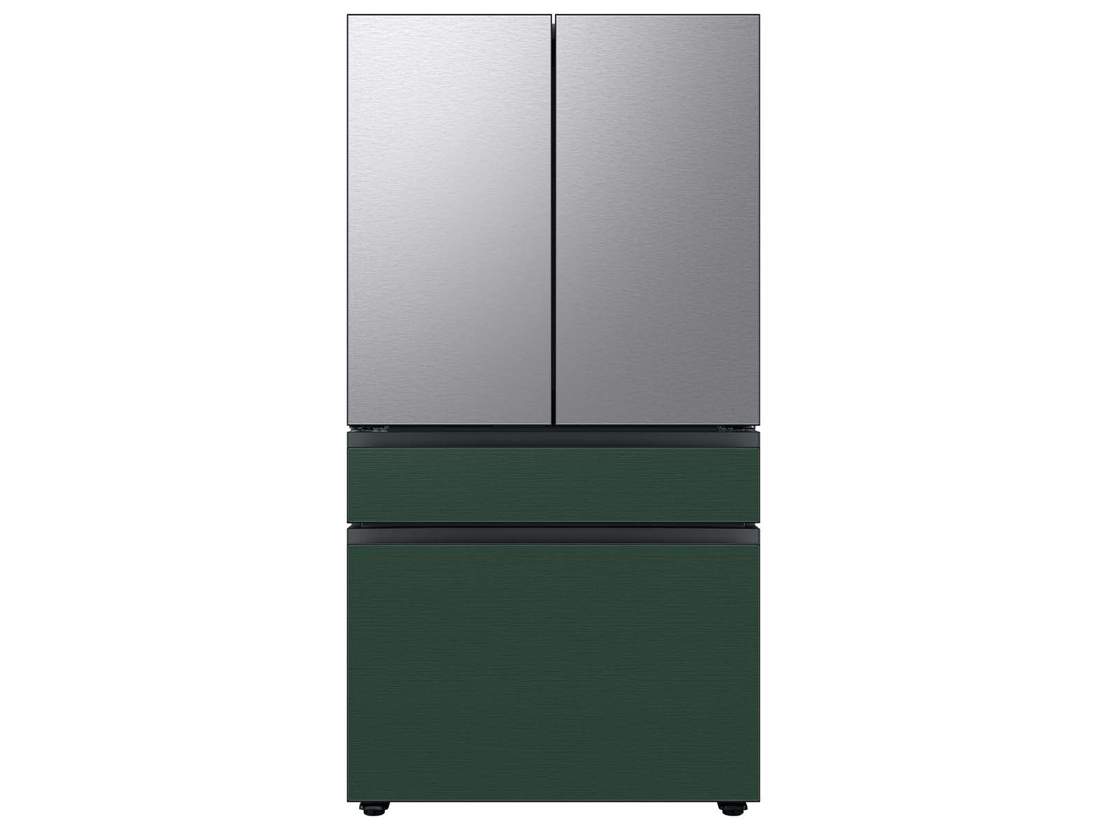 Thumbnail image of Bespoke 4-Door French Door Refrigerator Panel in Emerald Green Steel - Bottom Panel
