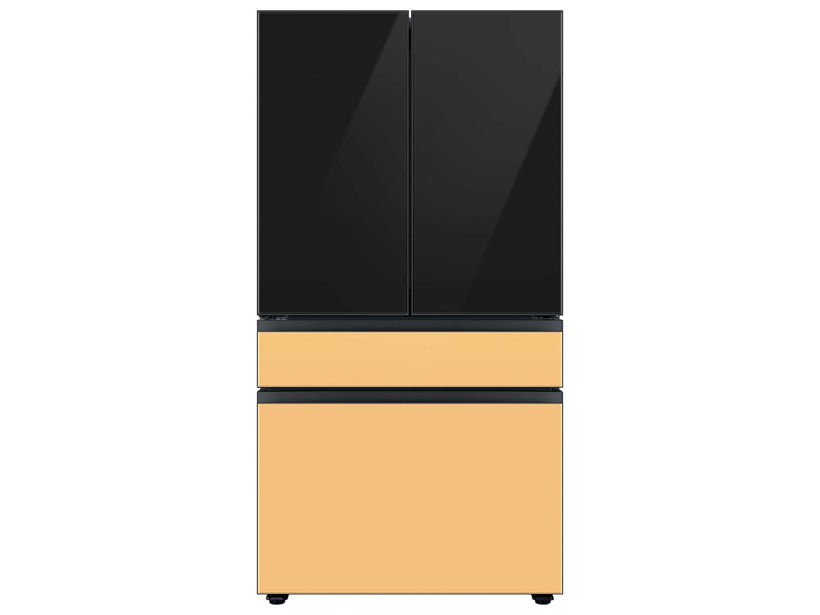 Thumbnail image of Bespoke 4-Door French Door Refrigerator Panel in Sunrise Yellow Glass - Middle Panel