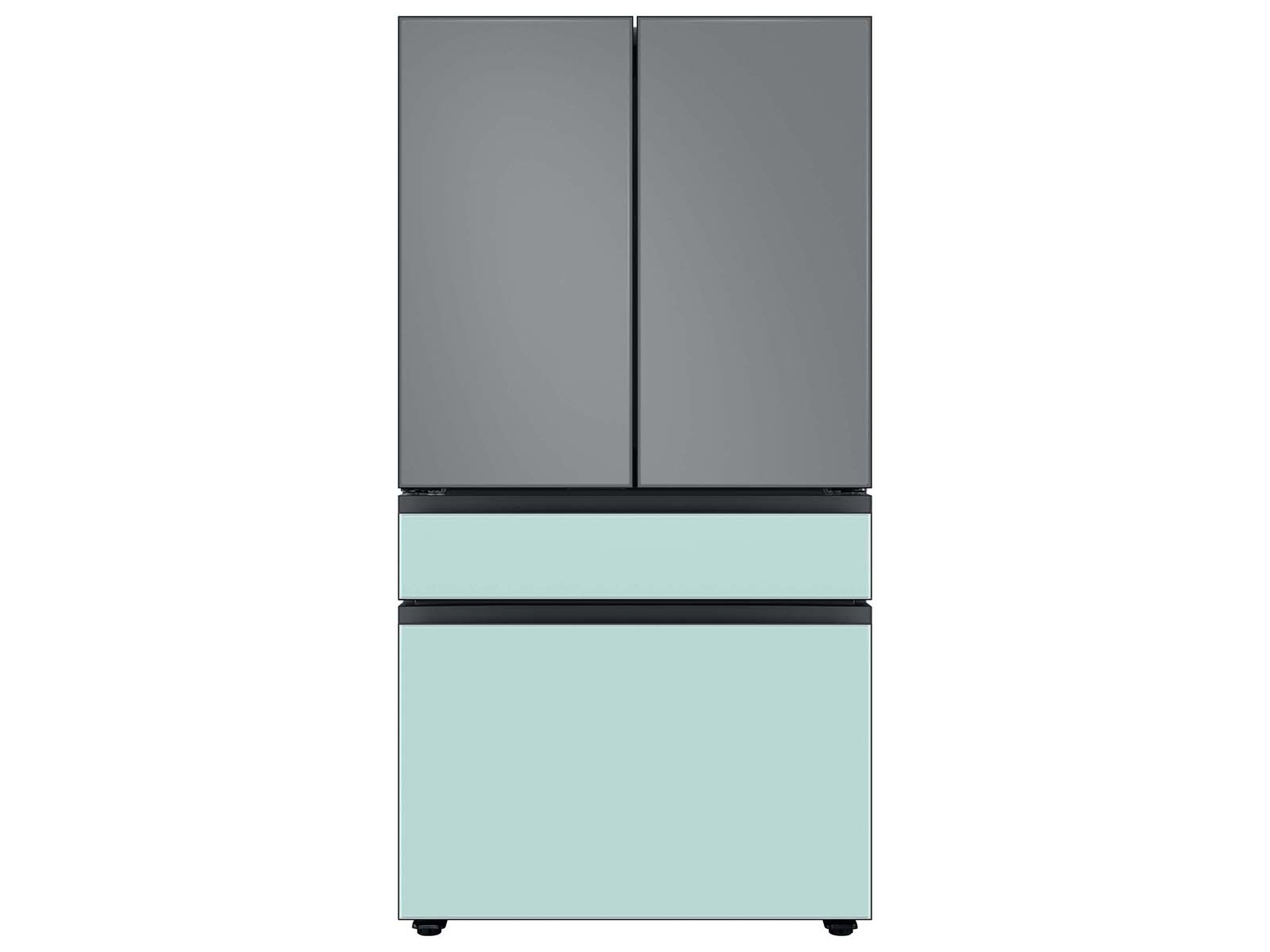 Thumbnail image of Bespoke 4-Door French Door Refrigerator Panel in Morning Blue Glass - Middle Panel