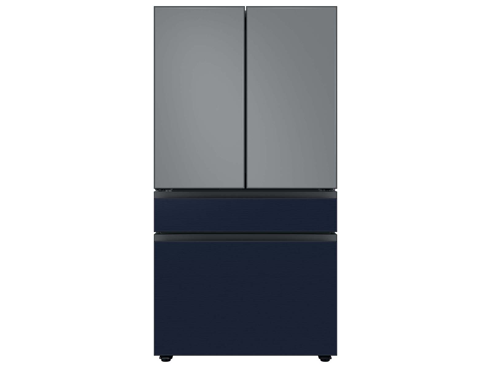 Bespoke 4-Door French Door Refrigerator Panel in Navy Steel - Middle ...