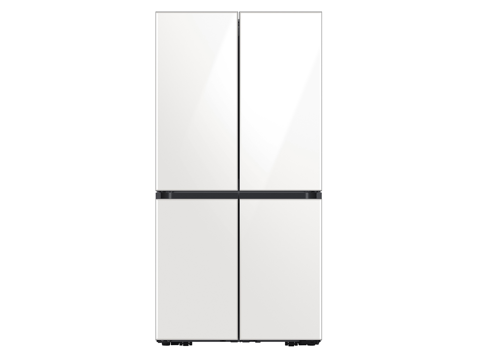 Photos - Fridge Samsung Bespoke 4-Door Flex™ Refrigerator  in White Glass(RF23 (23 cu. ft.)