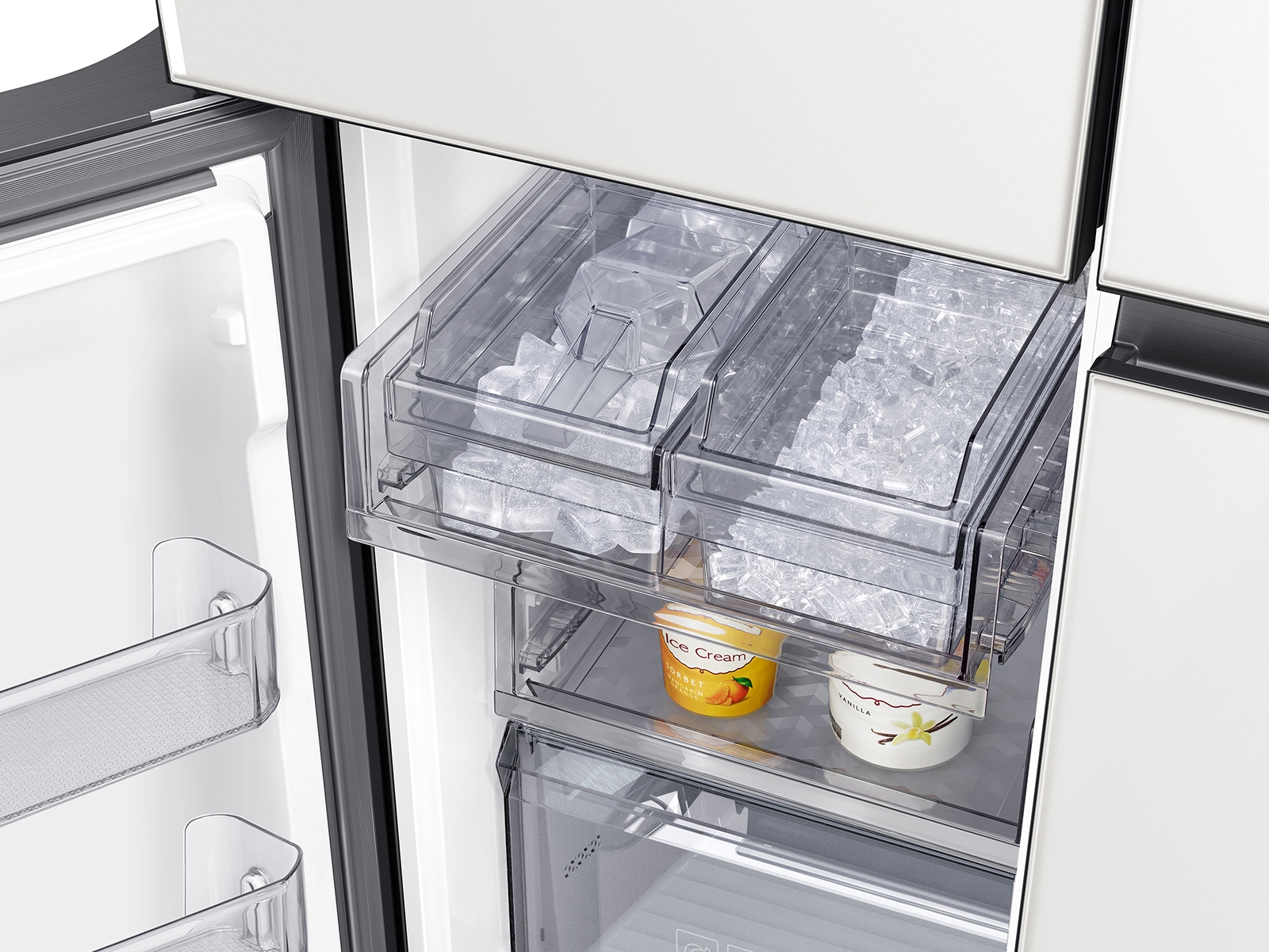 Thumbnail image of Bespoke 4-Door Flex&trade; Refrigerator (23 cu. ft.) in White Glass