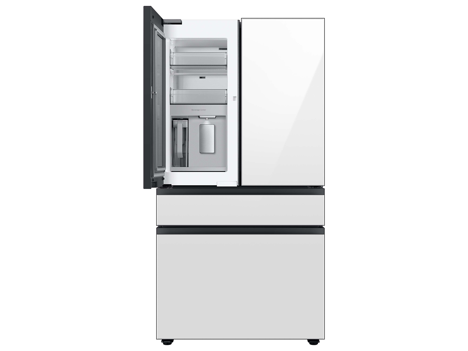RF23BB860012AA by Samsung - Bespoke 4-Door French Door Refrigerator (23 cu.  ft.) with Beverage Center™ in White Glass