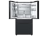 Thumbnail image of Bespoke 4-Door French Door Refrigerator (23 cu. ft.) &ndash; with Top Left and Family Hub&trade; Panel in Charcoal Glass - and Matte Black Steel Middle and Bottom Panels