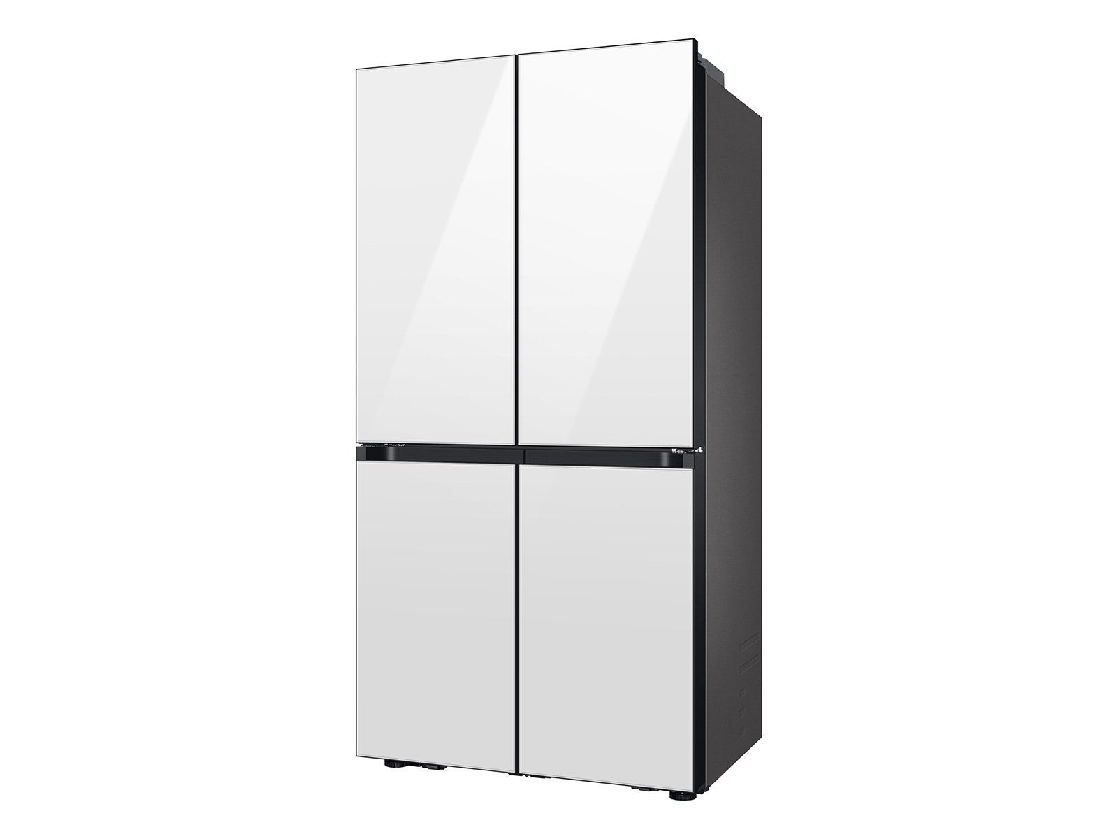 Thumbnail image of Bespoke Counter Depth 4-Door Flex™ Refrigerator (23 cu. ft.) with Beverage Center™ in White Glass – (with Customizable Door Panel Colors)