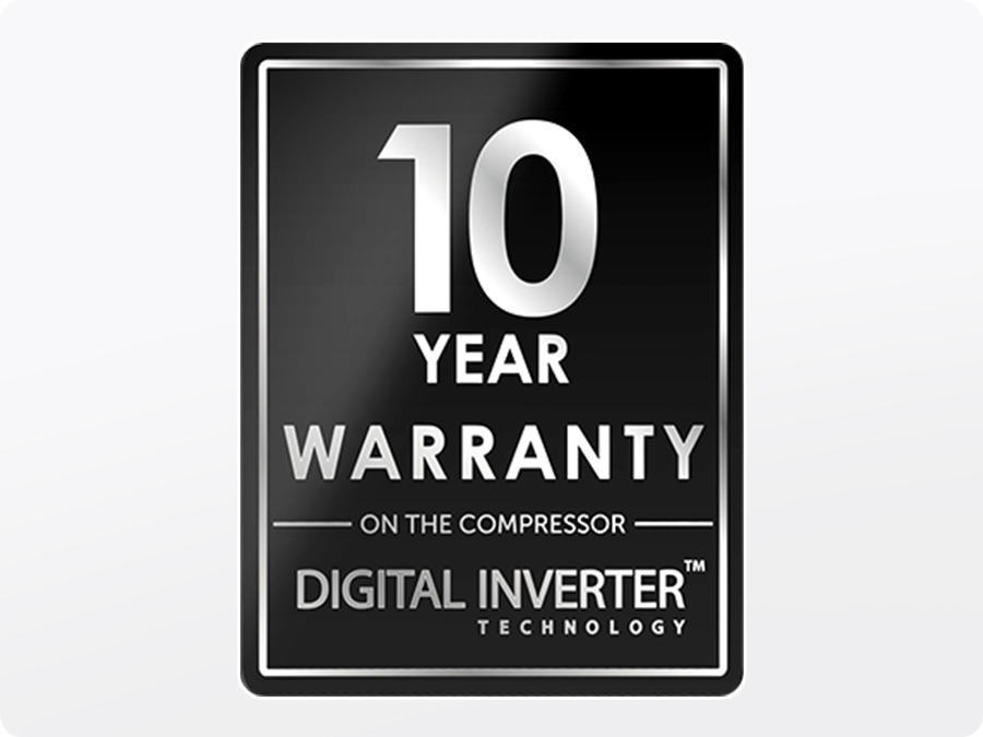 Digital Inverter Compressor with 10 year warranty