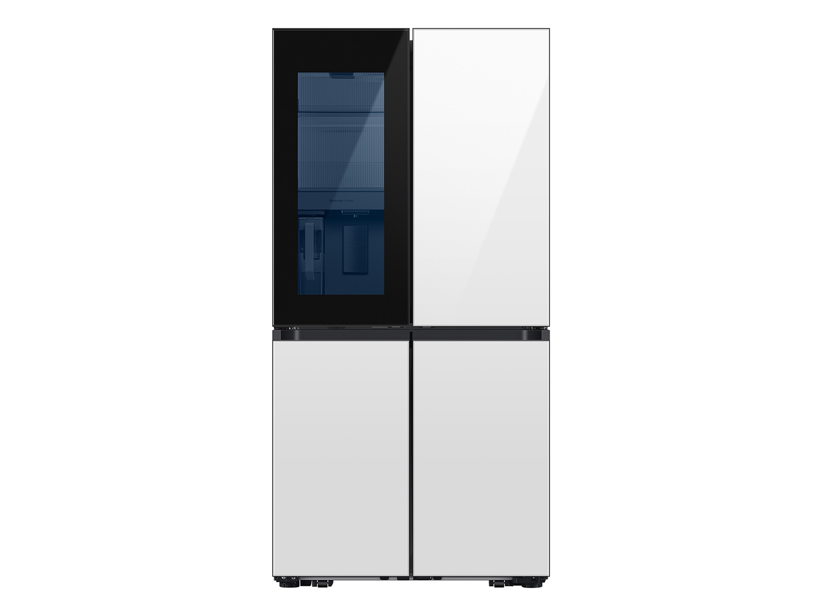 Thumbnail image of Bespoke Counter Depth 4-Door Flex&trade; Refrigerator (23 cu. ft.) with Beverage Zone&trade; and Auto Open Door in White Glass