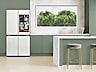 Thumbnail image of Bespoke Counter Depth 4-Door Flex™ Refrigerator (23 cu. ft.) with AI Family Hub+™ and AI Vision Inside™ in White Glass