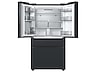 Thumbnail image of Bespoke 4-Door French Door Refrigerator (29 cu. ft.) – with Top Left and Family Hub™ Panel in Charcoal Glass - and Matte Black Steel Middle and Bottom Door Panels