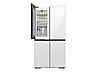 Thumbnail image of Bespoke 4-Door Flex™ Refrigerator (29 cu. ft.) with Beverage Zone™ and Auto Open Door in White Glass