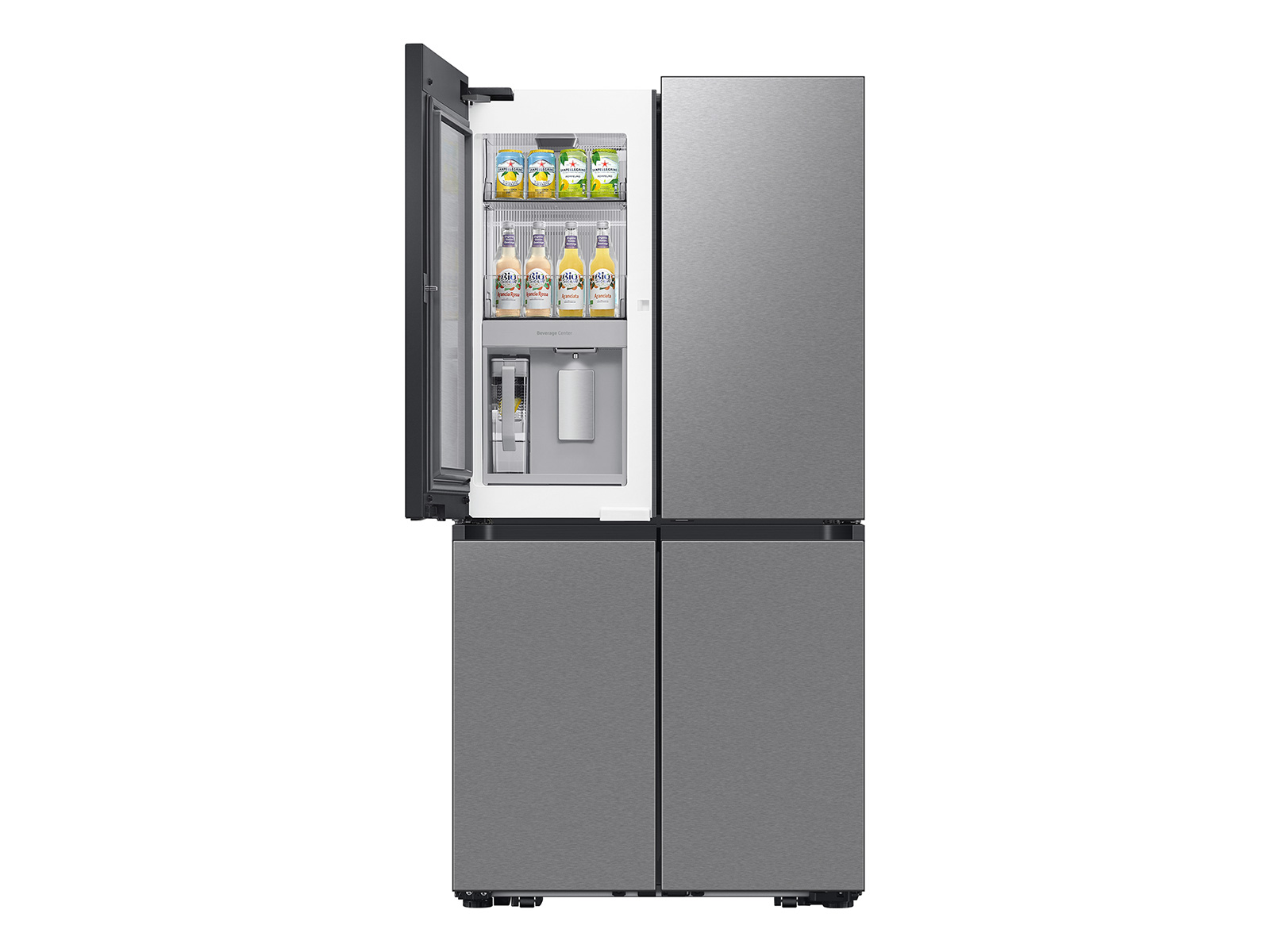 Thumbnail image of Bespoke Counter Depth 4-Door Flex™ Refrigerator (23 cu. ft.) with Beverage Zone™ and Auto Open Door in Stainless Steel