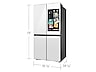 Thumbnail image of Bespoke 4-Door Flex™ Refrigerator (29 cu. ft.) with AI Family Hub+™ and AI Vision Inside™ in White Glass