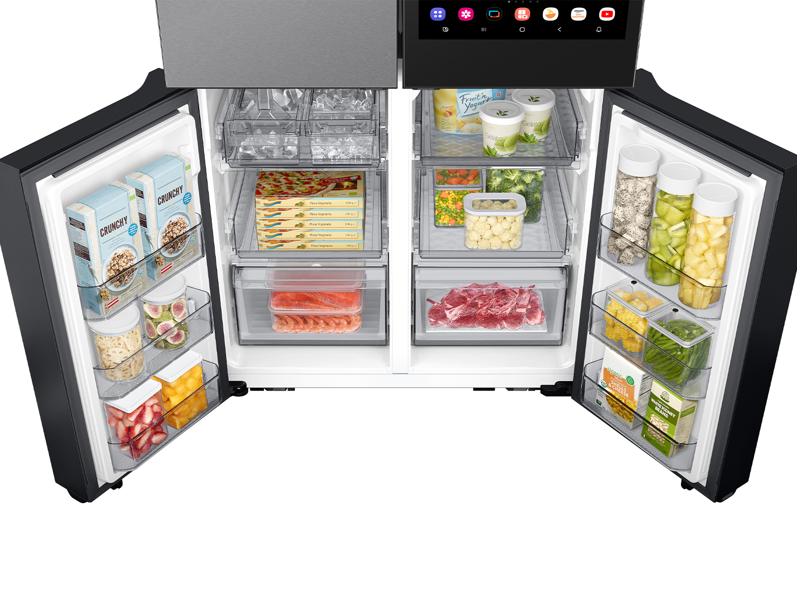 Thumbnail image of Bespoke 4-Door Flex&trade; Refrigerator (29 cu. ft.) with AI Family Hub&trade;+ and AI Vision Inside&trade; in Stainless Steel