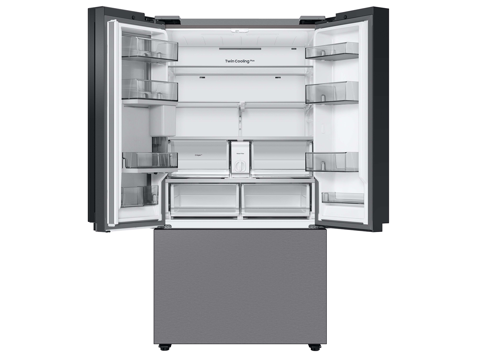 Thumbnail image of Bespoke 3-Door French Door Refrigerator (30 cu. ft.) with Beverage Center&trade; in Stainless Steel