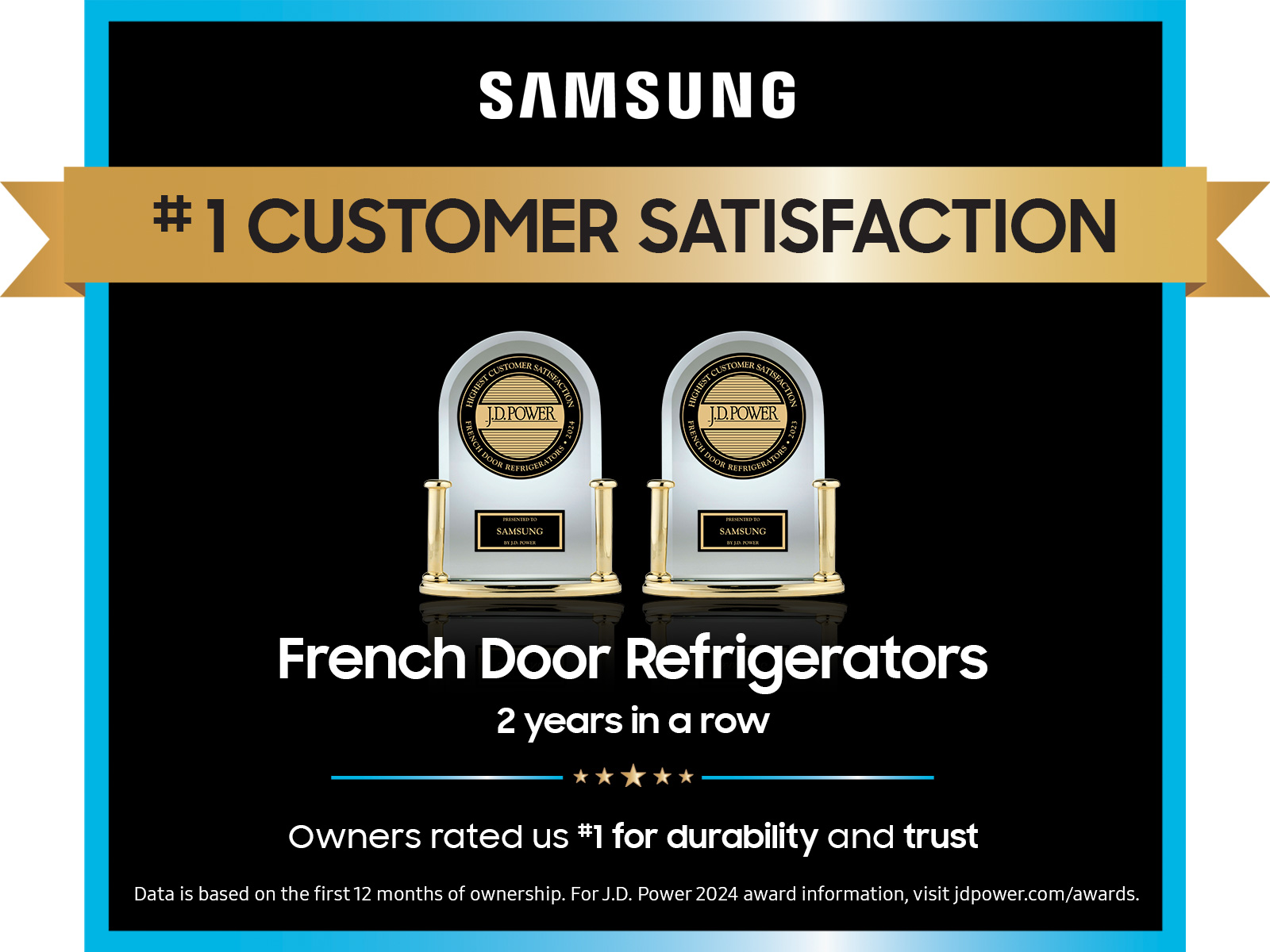 Thumbnail image of Bespoke 29 cu. ft. 4-Door French Door Refrigerator with AI Family Hub™+ & AI Vision Inside™ in Charcoal Glass and Stainless Steel
