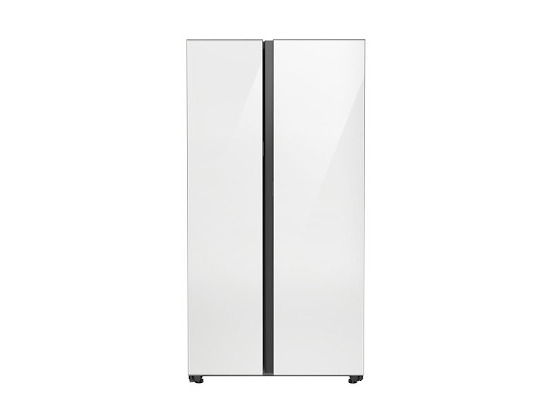 Bespoke Counter Depth Side-by-Side 23 cu. ft. Refrigerator with Beverage Center&trade; in White Glass