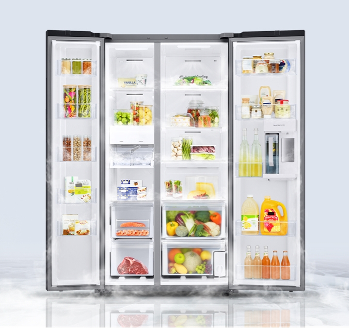 Bespoke 28 cu. ft. Side-by-side Refrigerator with Beverage Center™ in ...