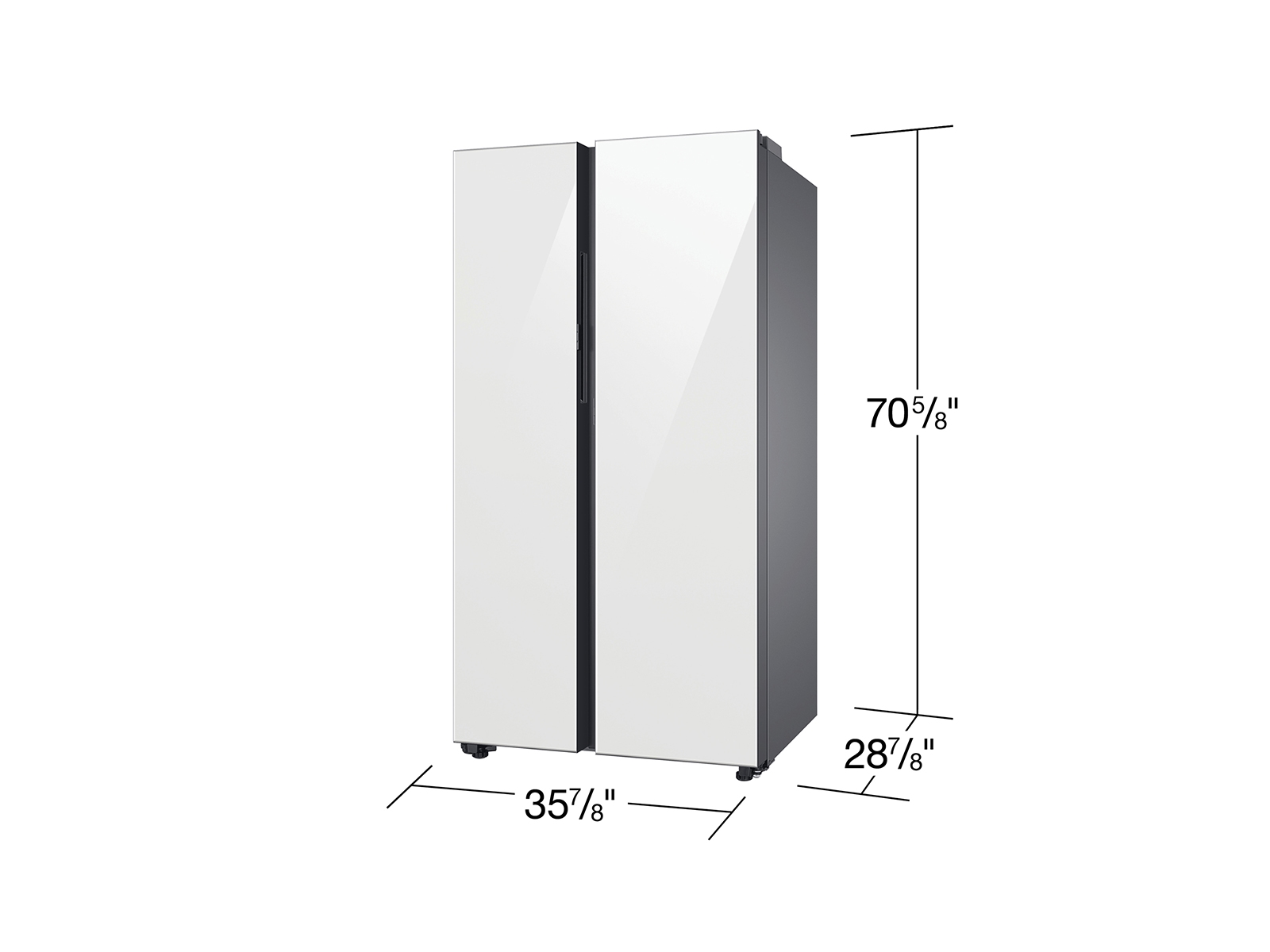 Thumbnail image of Bespoke Counter Depth Side-by-Side 23 cu. ft. Refrigerator with Beverage Center™ in White Glass