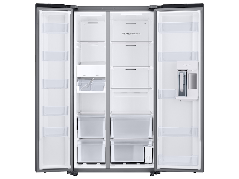 Bespoke Counter Depth Side-by-Side 23 cu. ft. Refrigerator with Beverage Center&trade; in White Glass
