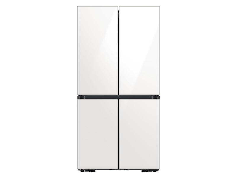 29 cu. ft. Smart BESPOKE 4-Door Flex&trade; Refrigerator with Customizable Panel Colors in White Glass